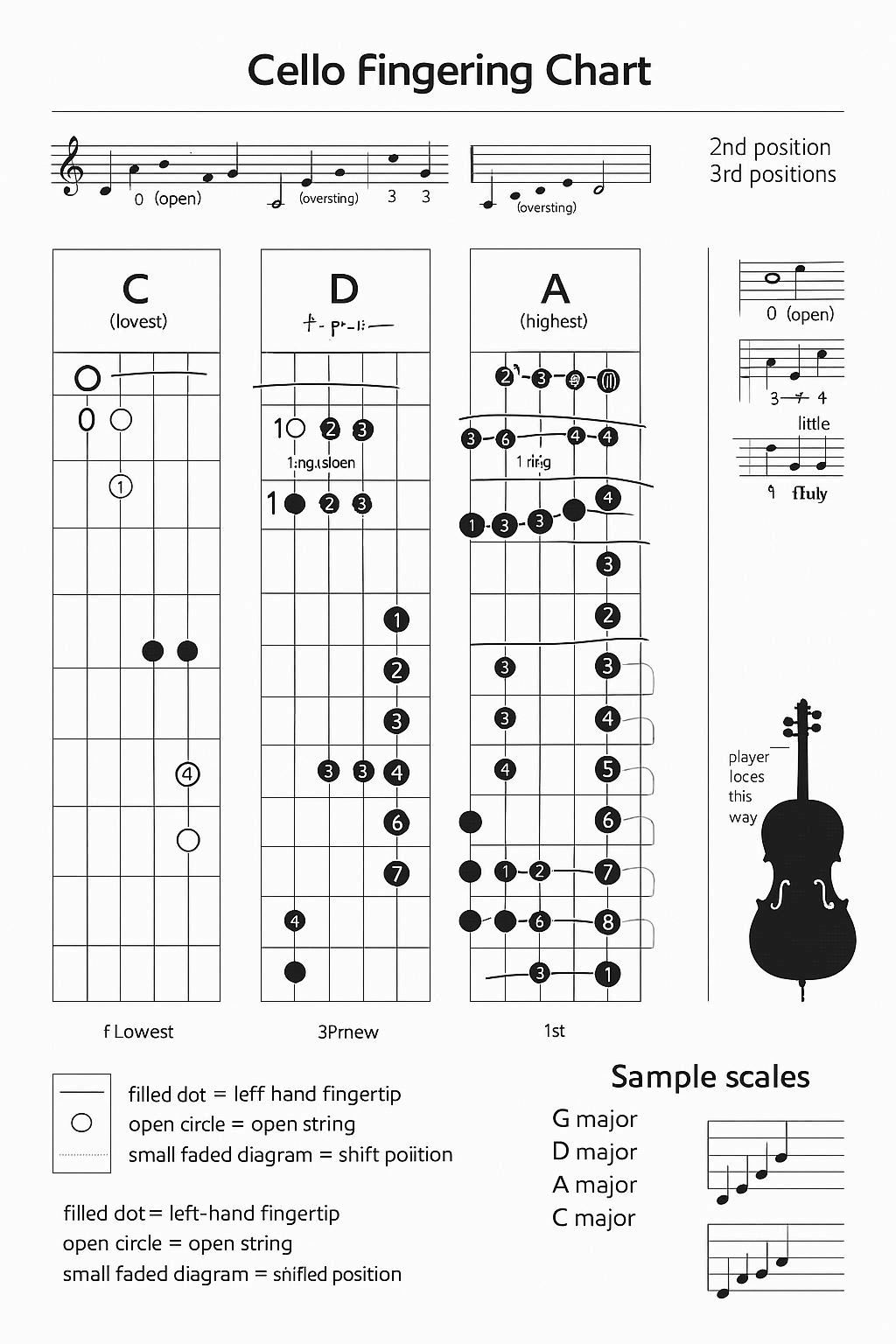 Cello fingering chart preview