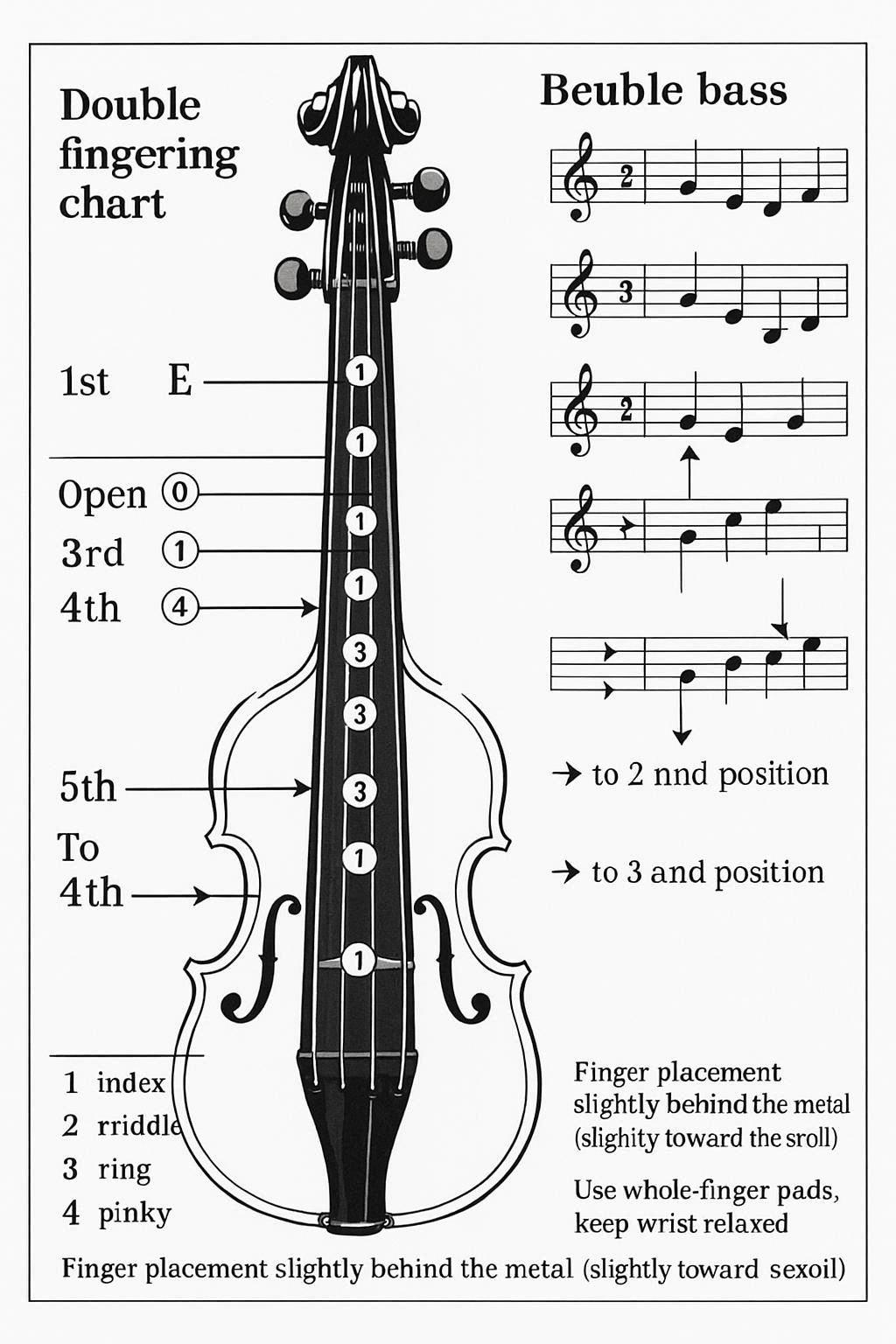 Double Bass Fingering Chart Image