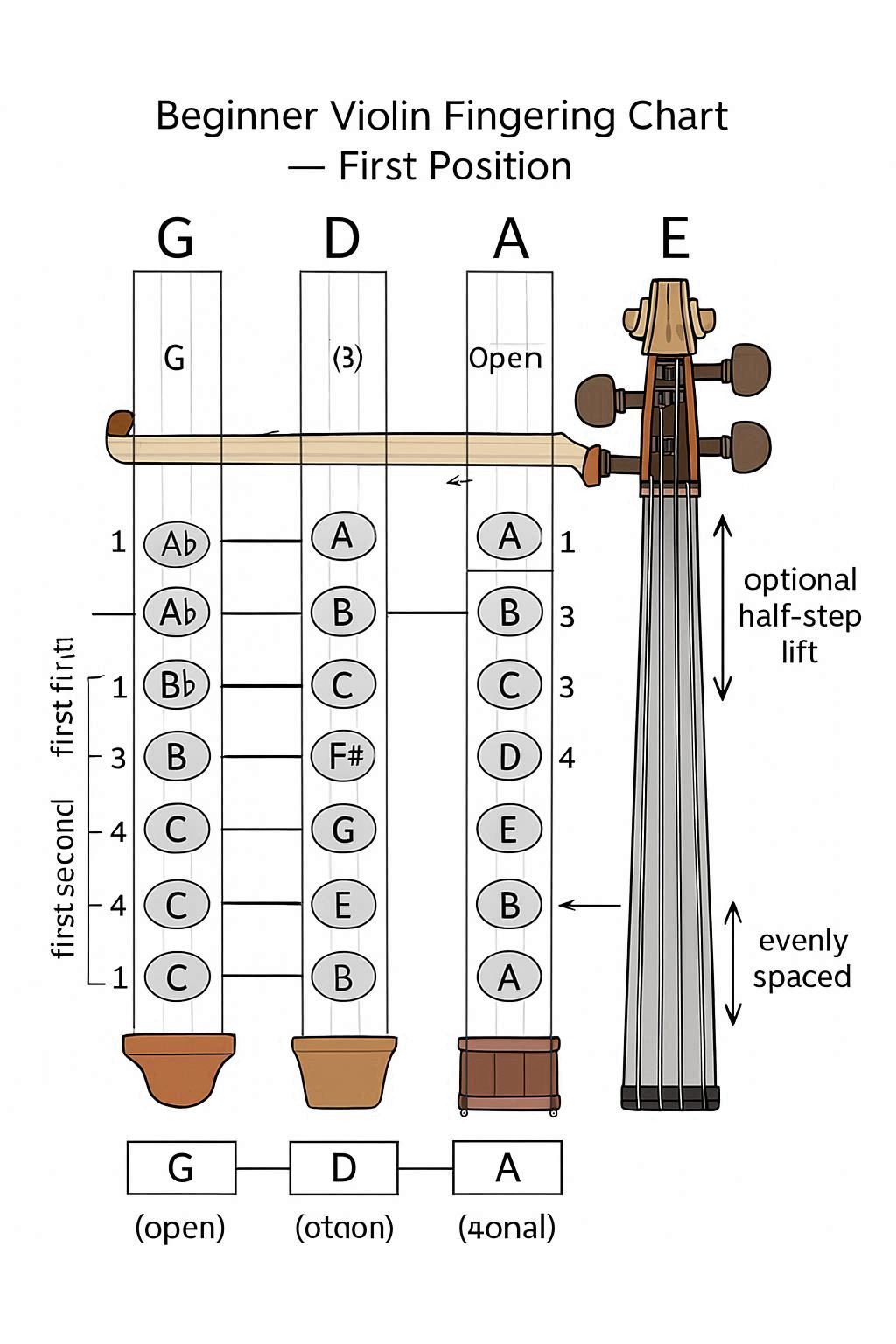 Violin Fingering Chart Image