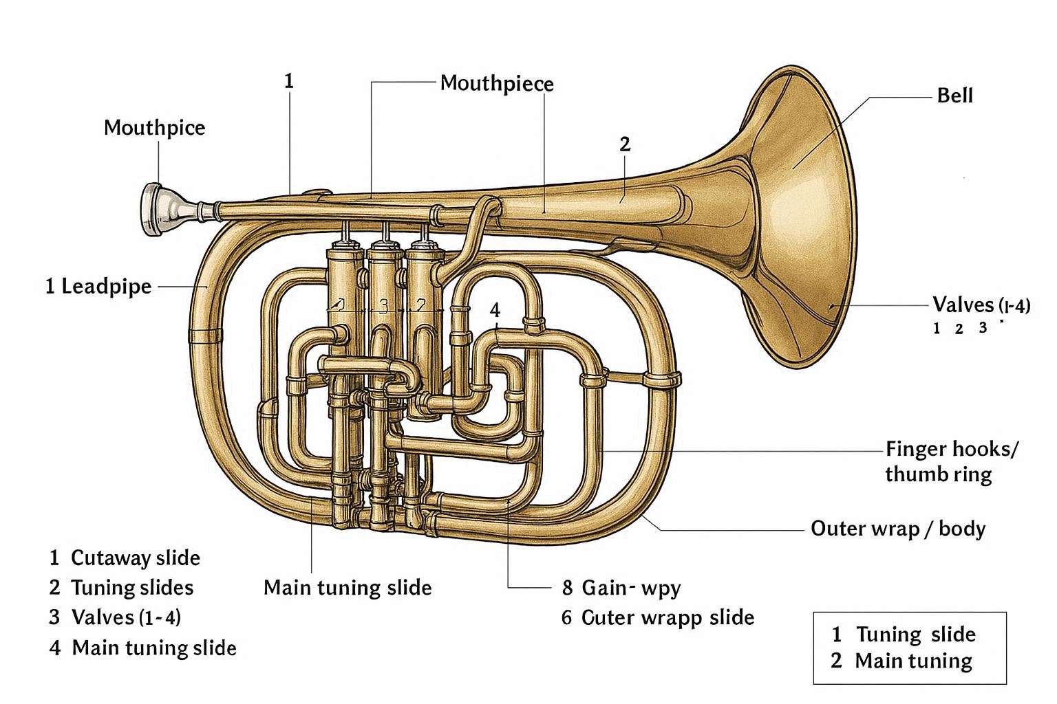 Euphonium anatomy diagram