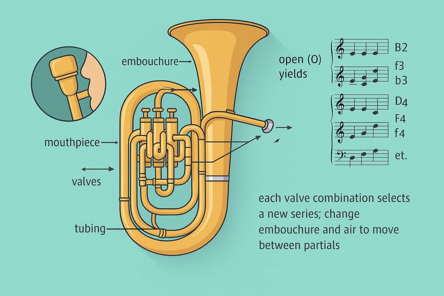 Euphonium harmonic series