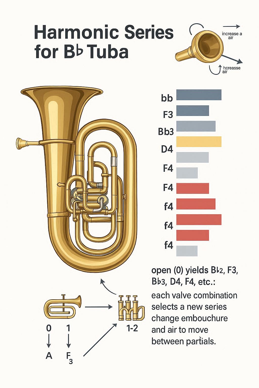 BB♭ tuba harmonic series