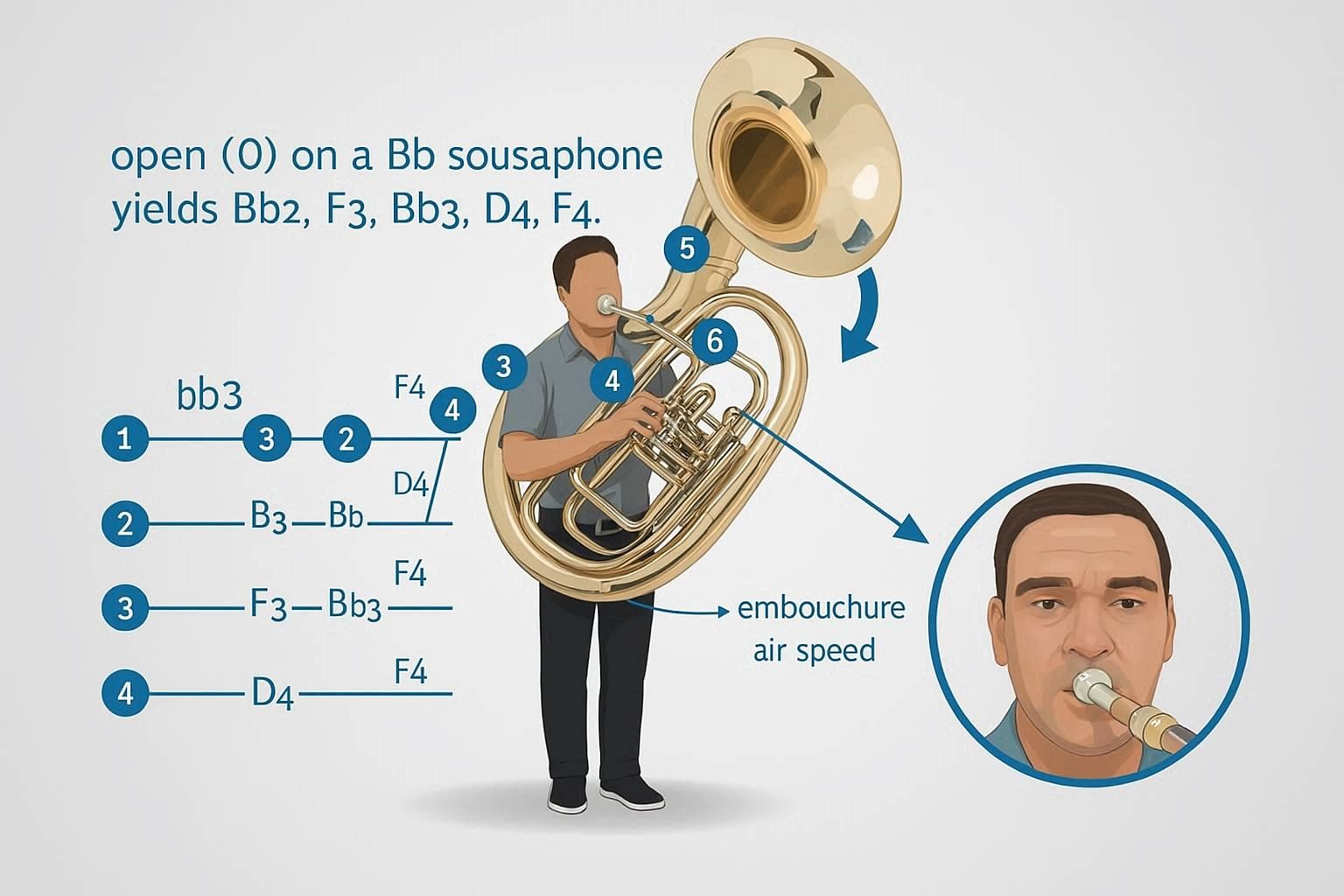 Sousaphone harmonic series