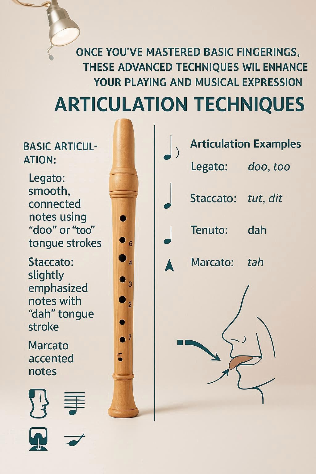Recorder articulation techniques