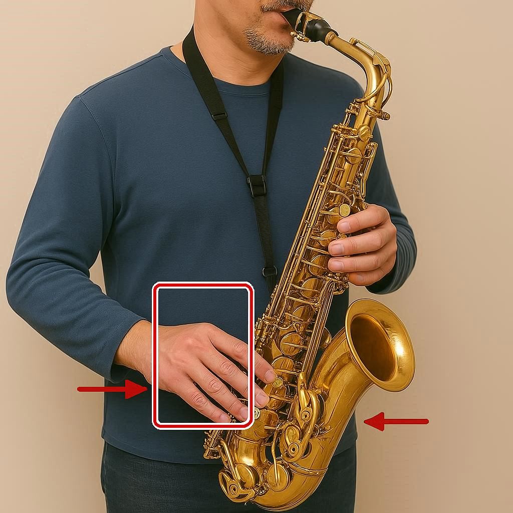 How to hold the saxophone correctly - posture and hand position